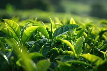 Obraz premium Large Harvest of Oolong Tea Leaves: Dry Foliage for Chinese Brew Drink and Green Leaves