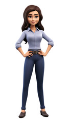 Fototapeta premium PNG A woman standing confidently footwear sleeve adult