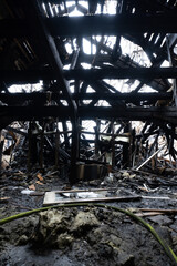 Børsen Copenhagen burned down. This is from inside where the dragon tower used to be on top. Picture taken the day after the fire.