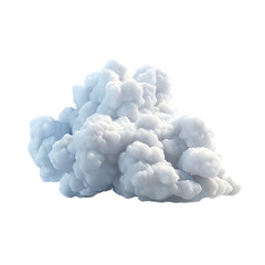 Cutout clean white cloud transparent backgrounds special effect 3d illustration