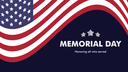 Memorial Day banner vector stock illustration