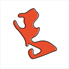 Auckland region of New Zealand vector map