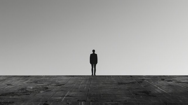 Craft a visual narrative portraying the essence of solitude