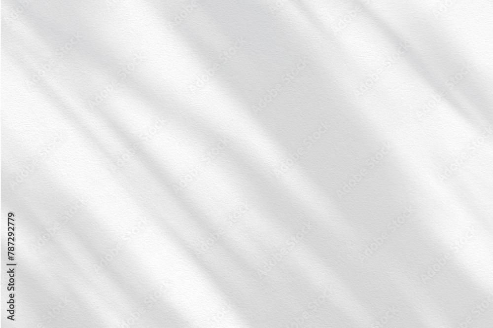 Aufkleber Abstract  light shadow of leaf blurred background. Natural diagonal leaves tree branch shadows and sunlight on white wall. Shadow overlay effect foliage mockup