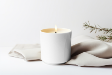 Scented candle jar png mockup, transparent design