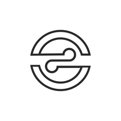 the logo consists of the letter S infinity. Abstract motive, Fill and elegant.