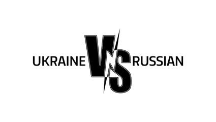 ukraine vs russian ,  war , black isolated silhouette - obrazy, fototapety, plakaty