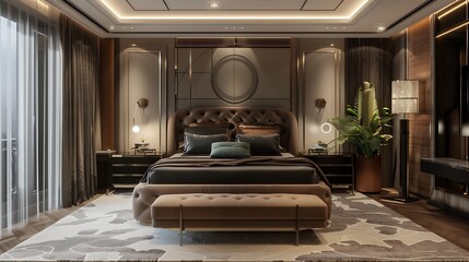 he 3D-rendered bedroom was meticulously designed to be a haven of comfort, with plush pillows and a...