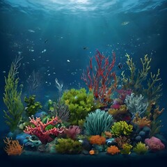 world ocean day concept, deep sea view