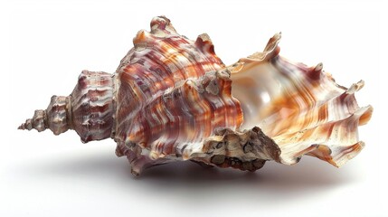 Obraz premium a large shell on a white surface