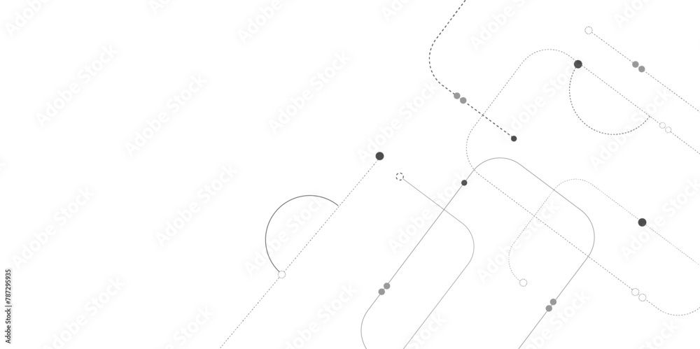 Wall mural vector design network technology and connection concept. simple technology graphic background.