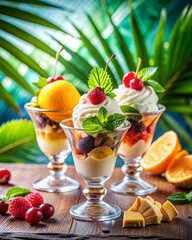 Ice cream mixed fruit