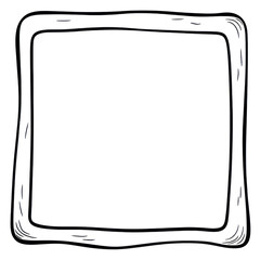 PNG Minimal Square Frame frame line white background.