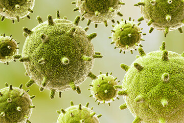virus, bacteria, cell, 3d illustration