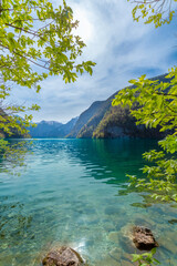 Pristine Beauty of Königssee: Majestic Alpine Waters and Forested Peaks
