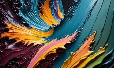 Dynamic Abstract Art: Contemporary Oil Paint Mixes for Wall Art Inspiration
