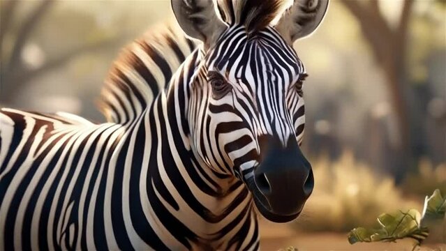 zebra in zoo