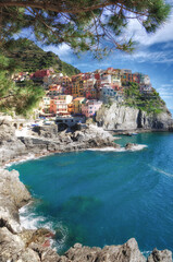 Manarola in Cinque Terre,italian Riviera,mediterranean Sea,Liguria,Italy