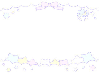 4:3 ファンシースターキャッチャーフレーム⭐︎PNG