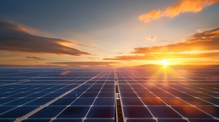 Renewable energy cooperatives, community solar panels, sunburst abstract, wide angle