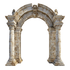 Naklejka premium Roman Arch of Roman Art isolated on transparent png.