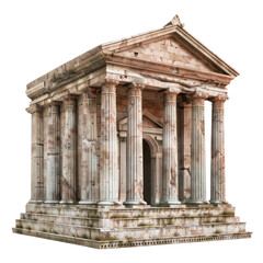 Obraz premium Roman Bathhouse (Thermae) of Roman Art isolated on transparent png.