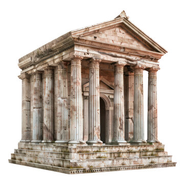 Roman Bathhouse (Thermae) of Roman Art isolated on transparent png.