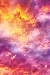 Dramatic sky, colorful clouds at sunset or sunrise, cloudy sky, beautiful background wallpaper with copy space