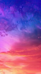 Dramatic sky, colorful clouds at sunset or sunrise, cloudy sky, beautiful background wallpaper with copy space