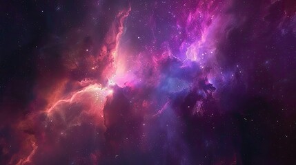 Colorful Starry Space, Milky Way Galaxy, Dark Night Sky, Nebulae, and Cosmos Universe Background Wallpaper