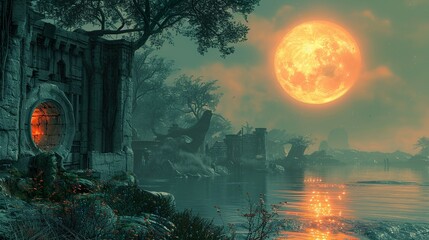 Moon, Celestial body, Satellite, Lunar, Night sky, Craters, Surface, Orbit, Phases, Full moon, Crescent, Gibbous, Waxing, Waning, Lunar cycle, Lunar eclipse, Moonlight, Lunar surface, Moonrise