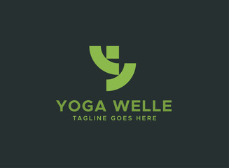 Crafted with precision and finesse, Y letter yoga logo design template. This logo used for yoga, human, meditation, minimal, y lettemark, text, font, exercise, simple, modern, minimal logo