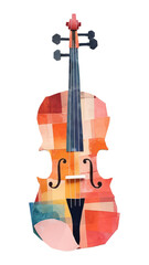 PNG Violin cello paper art. 