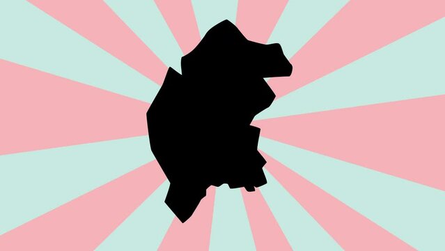 map of Ambato in ecuador with rotating background