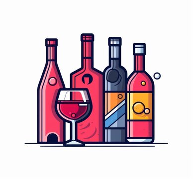 images of glasses and bottles with drinks