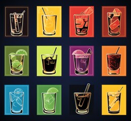 images of glasses with drinks