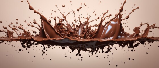 liquid chocolate falling