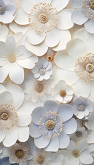 white flowers on a surface