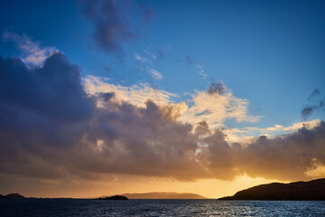 West from Craobh Haven, The sun starts to sink low as dusk begins to take shape. Craobh Haven,...