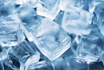 ice broken into cubes or other shapes