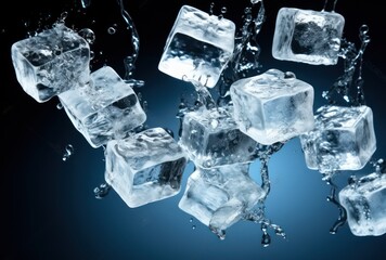 ice broken into cubes or other shapes