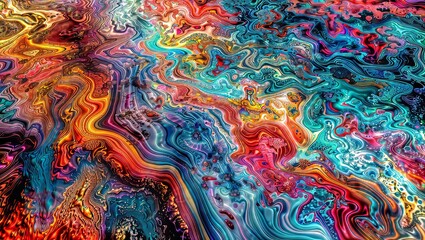 Fototapeta premium A dynamic abstract composition with a kaleidoscope of colors swirling together, creating a captivating backdrop for creative projects.