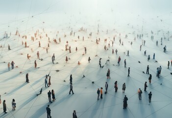 place with people seen from above - obrazy, fototapety, plakaty