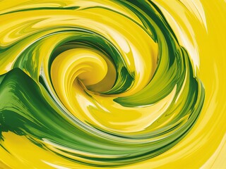 abstract yellow lime swirl