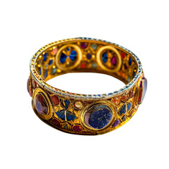 Episcopal Rings of Byzentine Art isolated on transparent png.