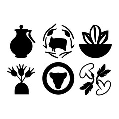 Shape and Flower Silhouettes, Silhouette Variety, Floral and Geometric Silhouettes, Shapes & Flowers, Floral & Shape Silhouettes.