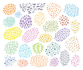 Abstract vector doodle dots design elements set - 787330782