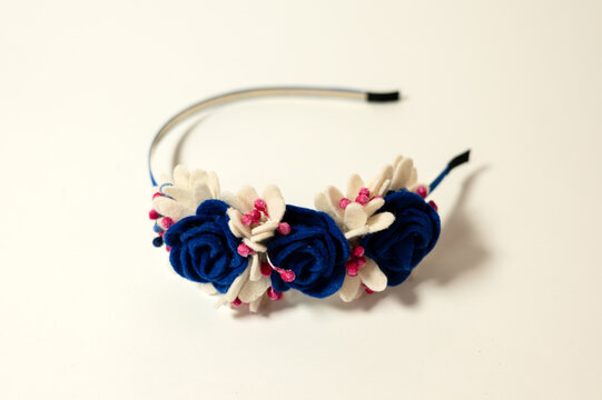 Hand made hairband decorated with a flowers	