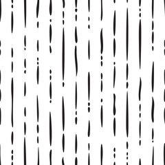Black vector seamless grunge dotted lines pattern - 787331503