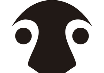 Icono de un león con ojos y naríz